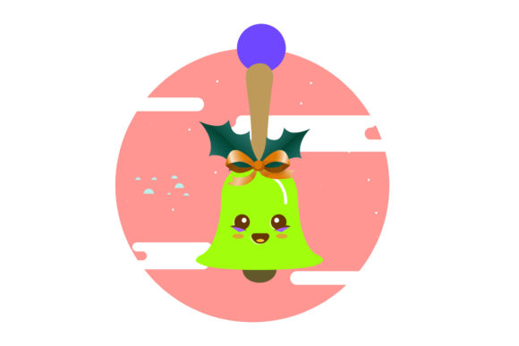 Christmas Bell Cute Kawaii Floral Design: A Unique and Versatile Holiday Choice