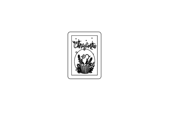 Christmas Greeting Card Floral Outline: A Versatile Design for Your Creative Projects
