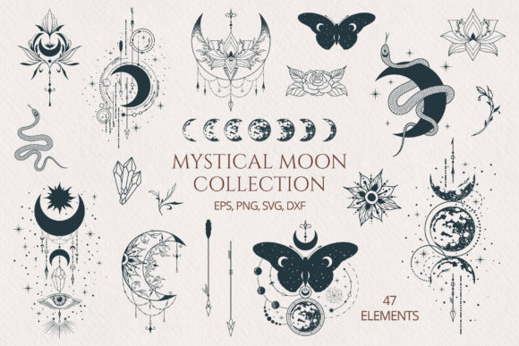 Discover the Enchanting Hand Drawn Mystical Moon Collection