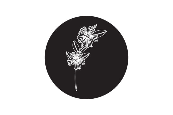 Elevate Your Designs with Floral Design Flowers White Line Style