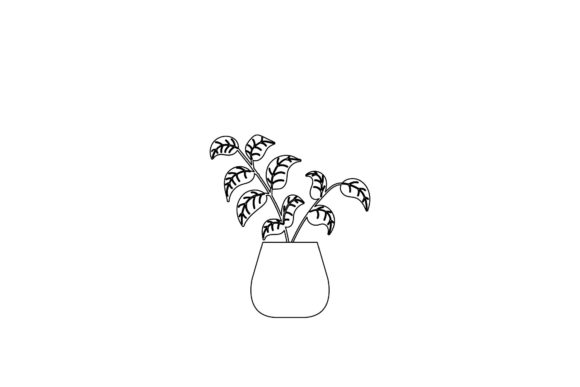 Enhance Your Designs with Green Floral Icon Line Style