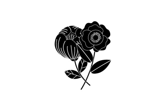 Exploring the Elegance of Floral Beauty Garden Flower Black Color in Digital Design