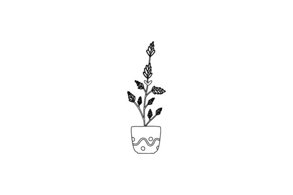 Floral with Pot Icon Line Style: A Design Essential