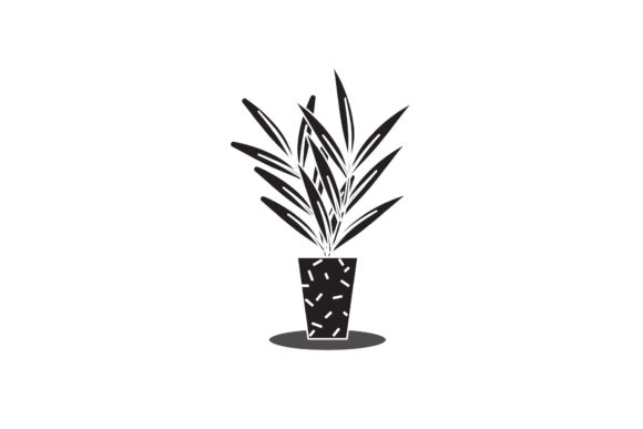 Green Floral Icons White Line Style