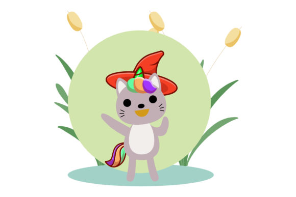 Unicorn Cats Rainbow Floral Background: A Unique Design for Your Creative Projects